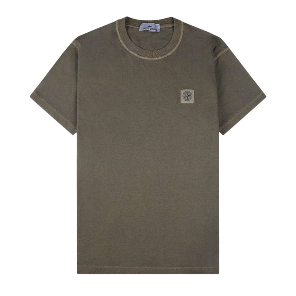 Stone Island Olive Green Short Sleeve Shirt Crewneck Army Tee Street Quiet Luxur